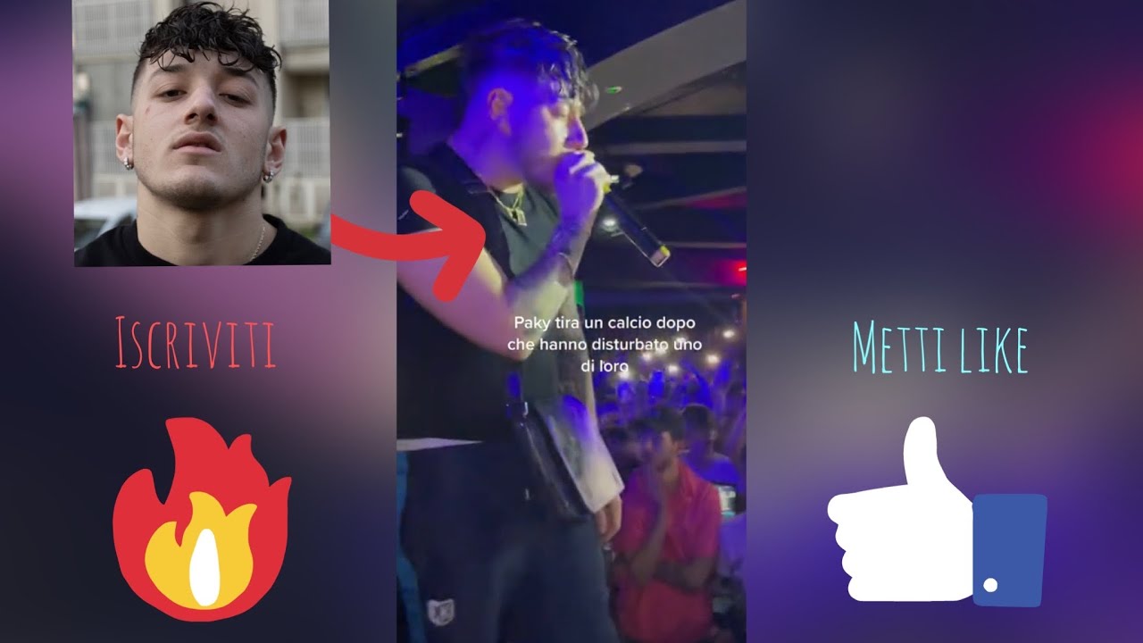 PAKY GLORY TIRA UN CALCIO AD UN BUTTAFUORI DOPO CHE LO FA INNERVOSIRE AL CONCERTO 👊🏼🔥