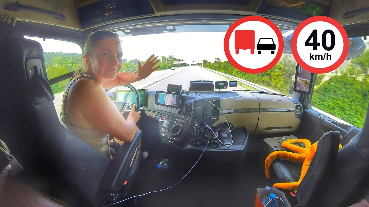 ASMR Girl Truck Driver /// Low Speed /// No Overtaking - Mercedes Actros L