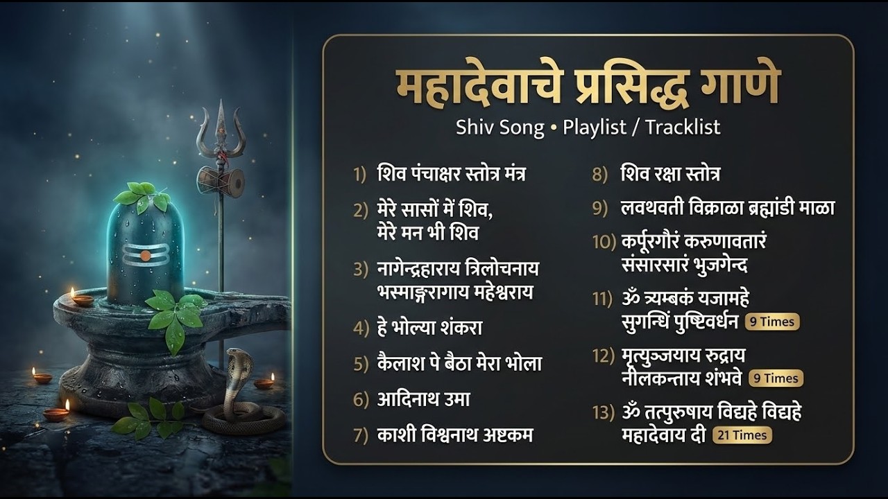 Non Stop Mahadev  Bhole nath Song| Om Tryambakam • Mrityunjaya • Tatpurush • महादेवाचे प्रसिद्ध गाणे