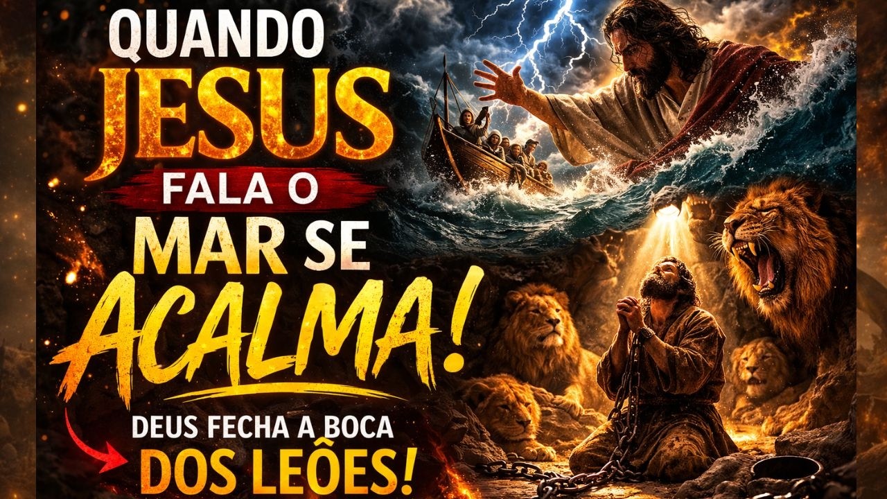 IMPOSSÍVEL NÃO ARREPIAR! Quando JESUS Fala o Mar se Acalma e Deus Fecha a Boca dos Leões