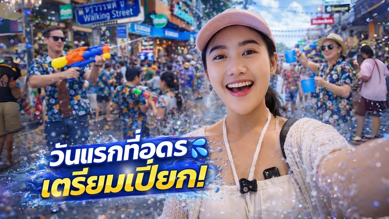 วันแรกที่อุดร 💦 สาวลาวเตรียมเปียก! เที่ยวสงกรานต์จะไปไหนบ้าง มาดูกัน 😆✨
