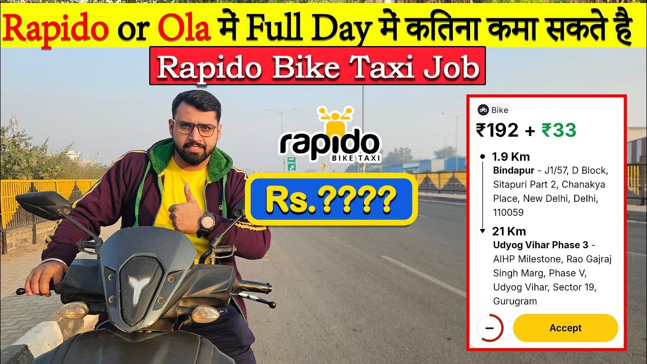 Rapido Captain Full Day Earnings 🤑🔥 | Rapido Part Time Earnings | Ride on Yamaha Ray ZR 