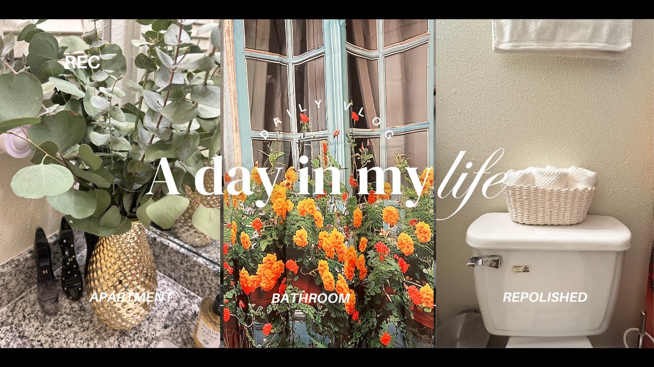 DIY Small Bathroom Makeover | Summer Garden #asmr #bathroom #cleaning #polish