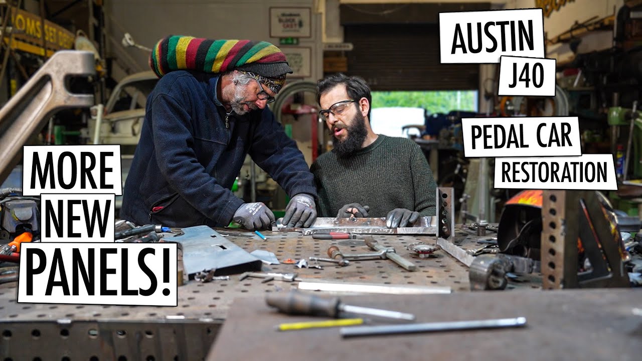 Ещё больше новых панелей! | Реставрация педального автомобиля Austin J40 | Эпизод 3