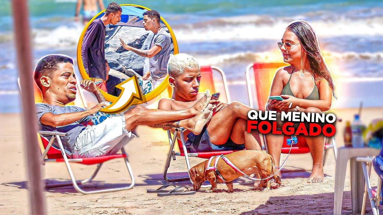 O INCONVENIENTE NA PRAIA - pegadinha