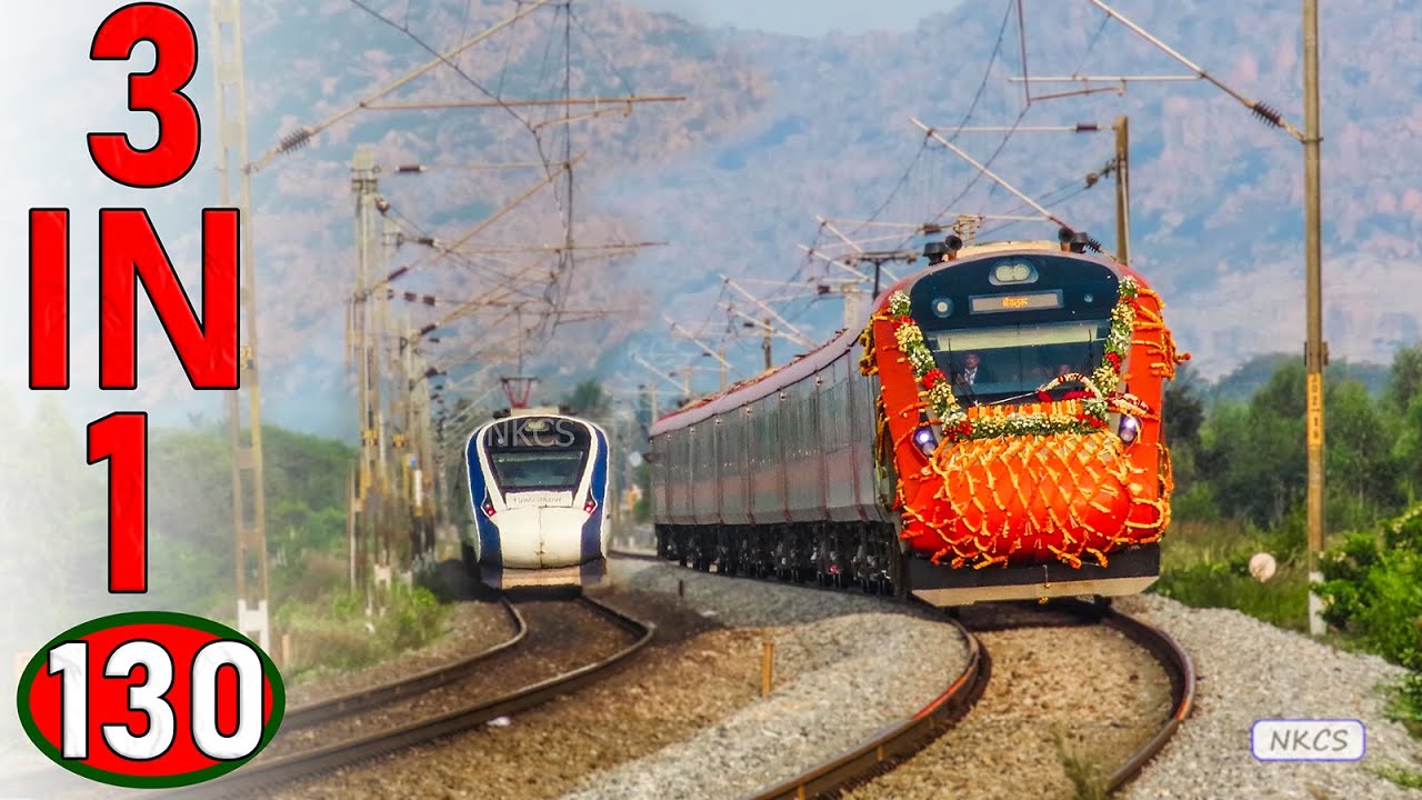 Brand New Ernakulam Bengaluru Vande Bharat Express Blasts at 130 Kmph | 3 in 1 Vande Bharat Trains