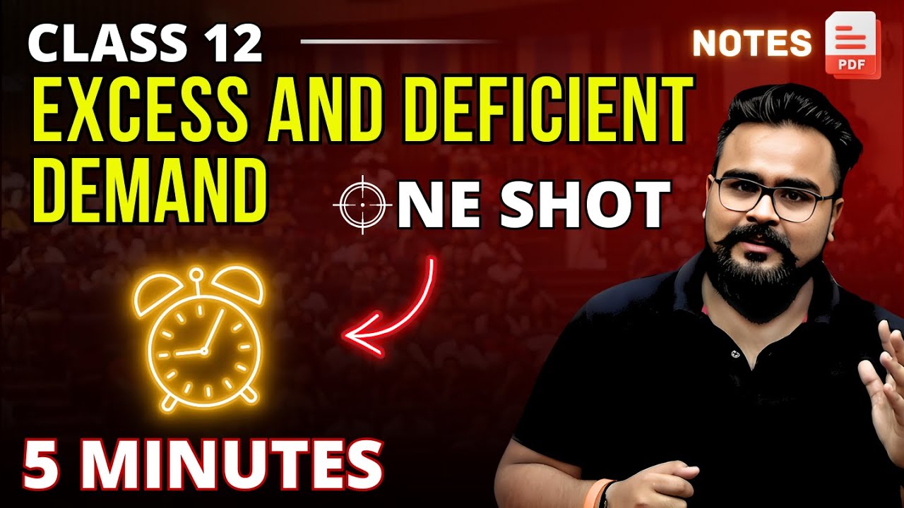 EXCESS AND DEFICIENT DEMAND class 12 ONE SHOT | Macroeconomics | GAURAV JAIN