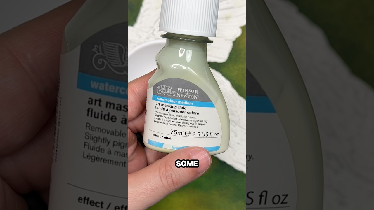 How to use masking fluid with watercolors 😁￼