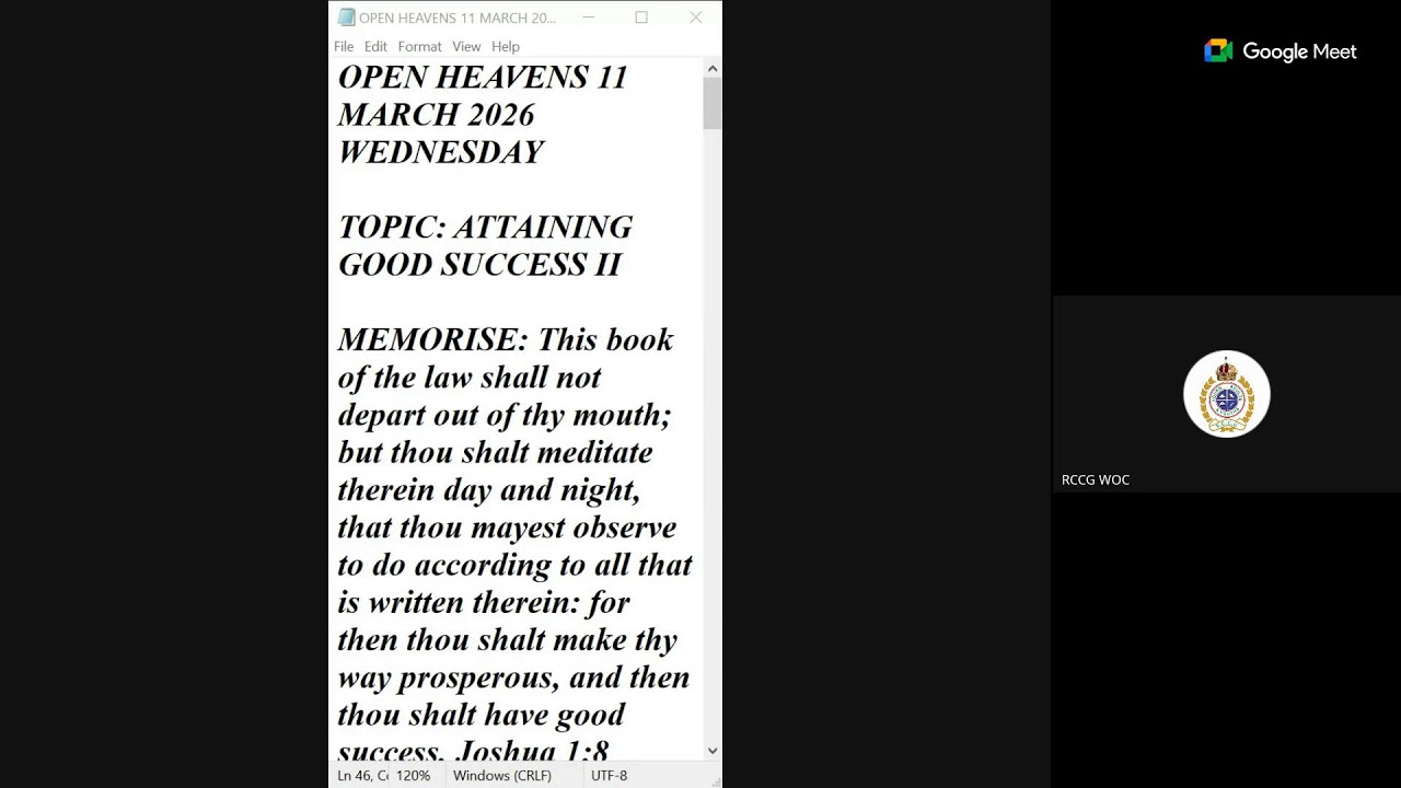 OPEN HEAVEN GLOBAL OUTREACH