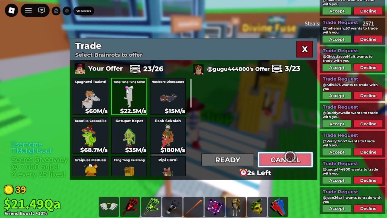 PVP & Trading Live! | Roblox Steal a Brainrot Ep:56