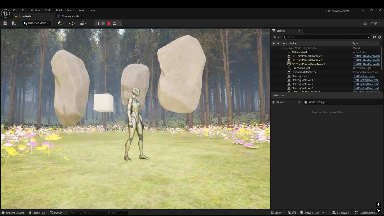Creating a floating mesh animation inside Unreal Engine 5