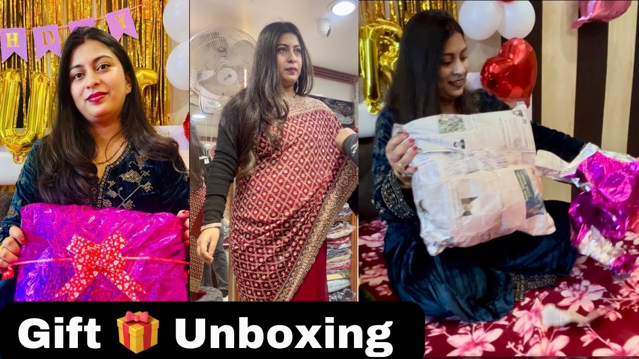 गौरी का बर्थडे Surprised गिफ्ट 😳 तनिया मित्तल वाली साड़ी! 😍 पहनकर कितनी क्यूट लग रही है देखो 🥺