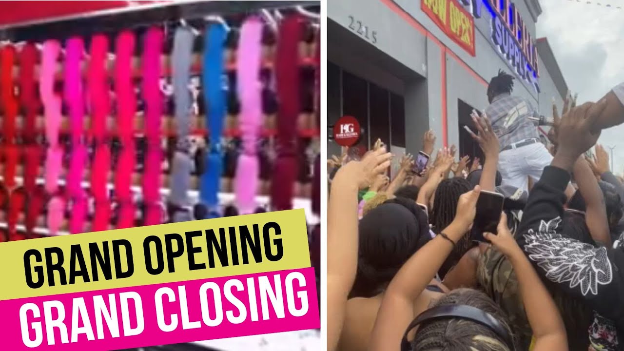 NEW Houston Hair Store SHUT DOWN Minutes After Opening as Free Hair Frenzy Sparks Complete Chaos