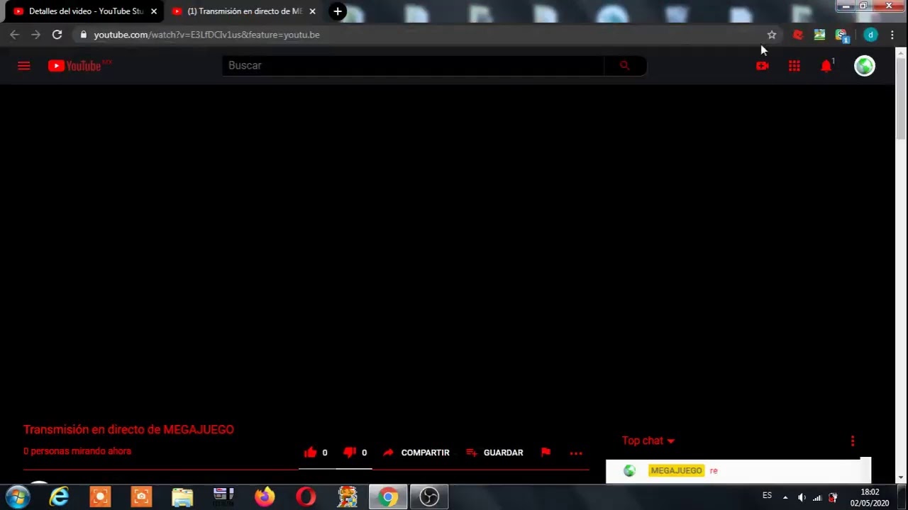 Transmisi&oacute;n en directo de MEGAJUEGO