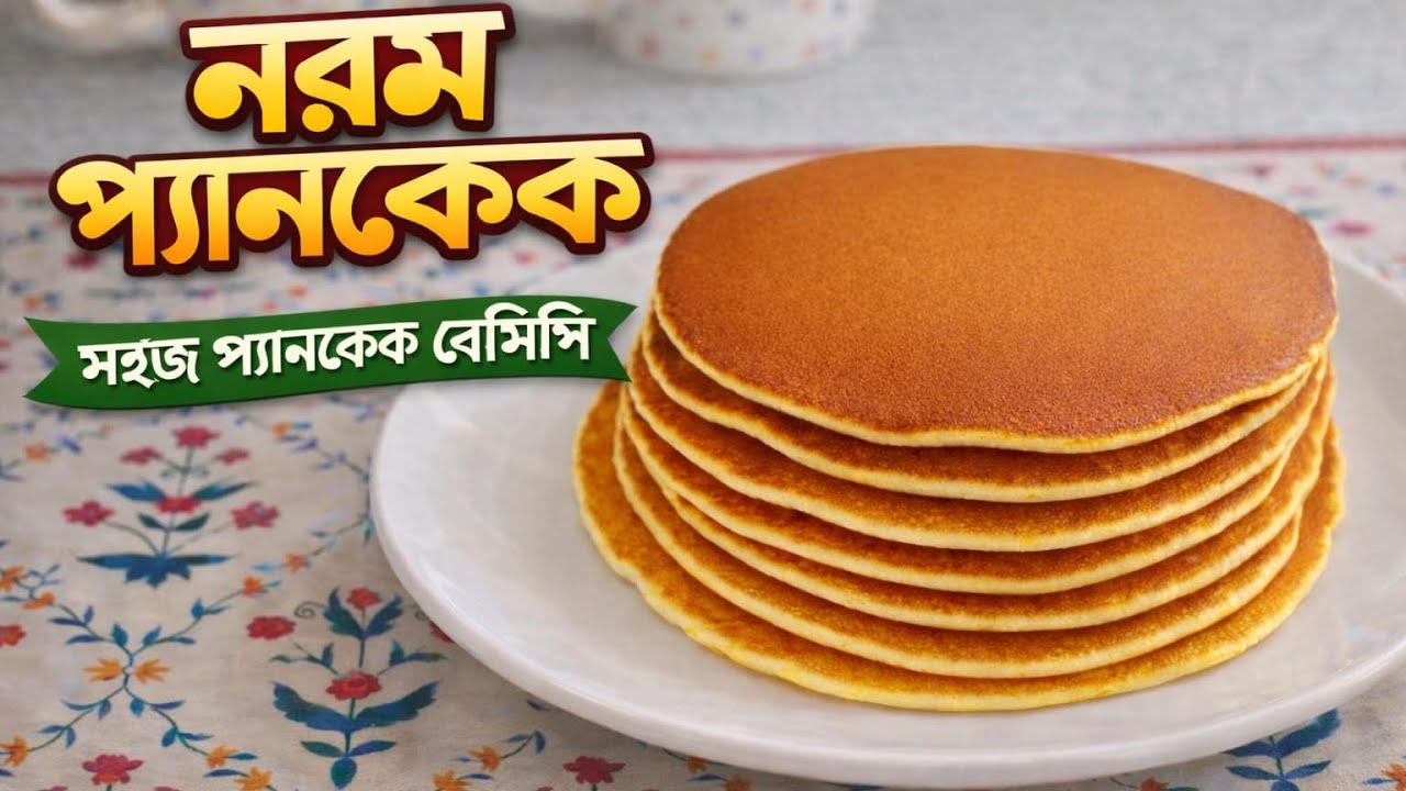নরম ও ফ্লাফি প্যানকেক রেসিপি | খুব সহজ ঘরোয়া প্যানকেক Pan Cake Recipe | How To Make Pancake #pancake