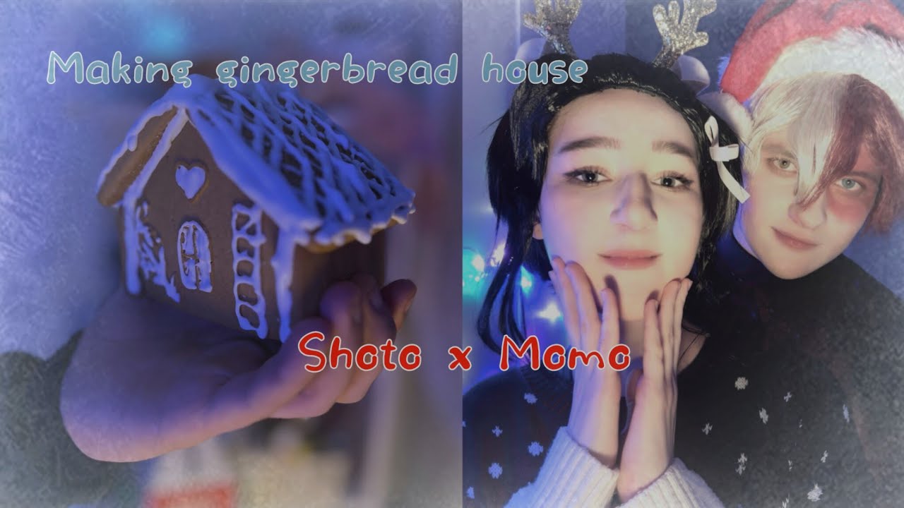 VLOG | Todomomo making gingerbread house | My Hero Academia cosplay