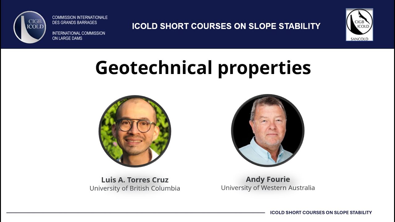 ICOLD Short Course on Slope Stability 2024 – Geotechnical properties