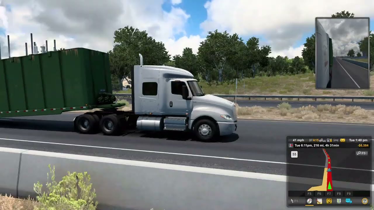 American truck simulator train coach delivery