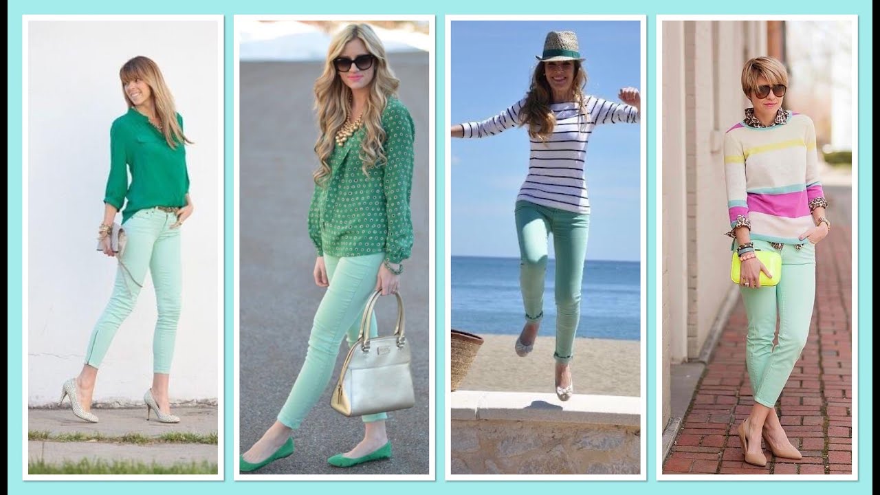 Como combinar el pantalón verde menta 💚 Hermosos Outfits