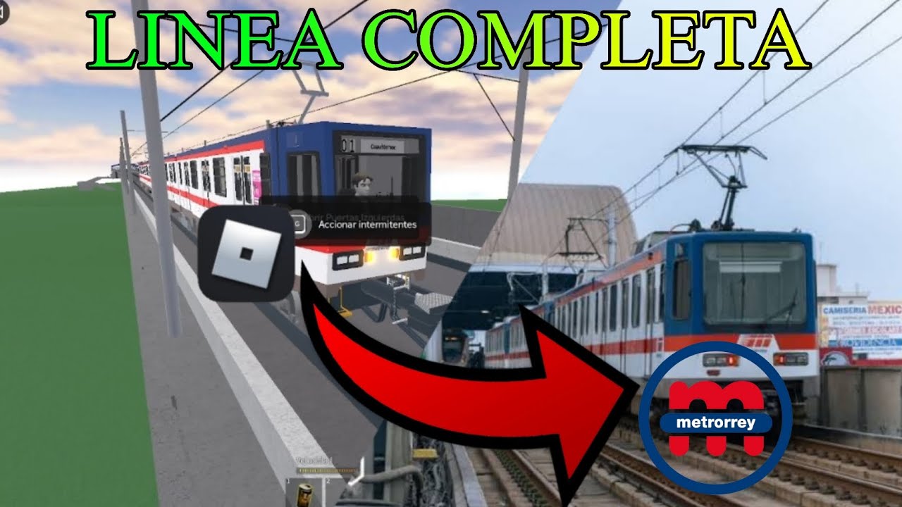 LINEA 1 DE METRORREY PERO EN ROBLOX😱| LINEA COMPLETA🚇 #metrorrey #monterrey