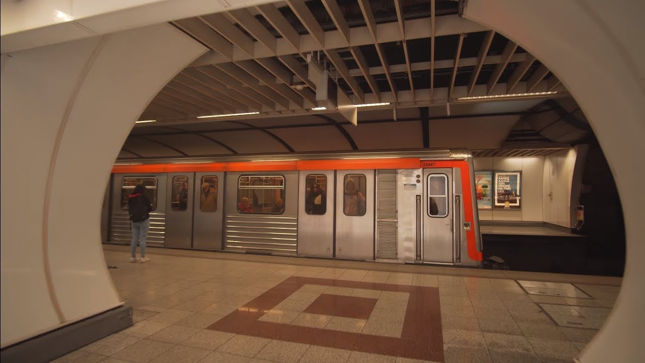 Greece, Athens, metro ride from Syntagma to Monastiraki