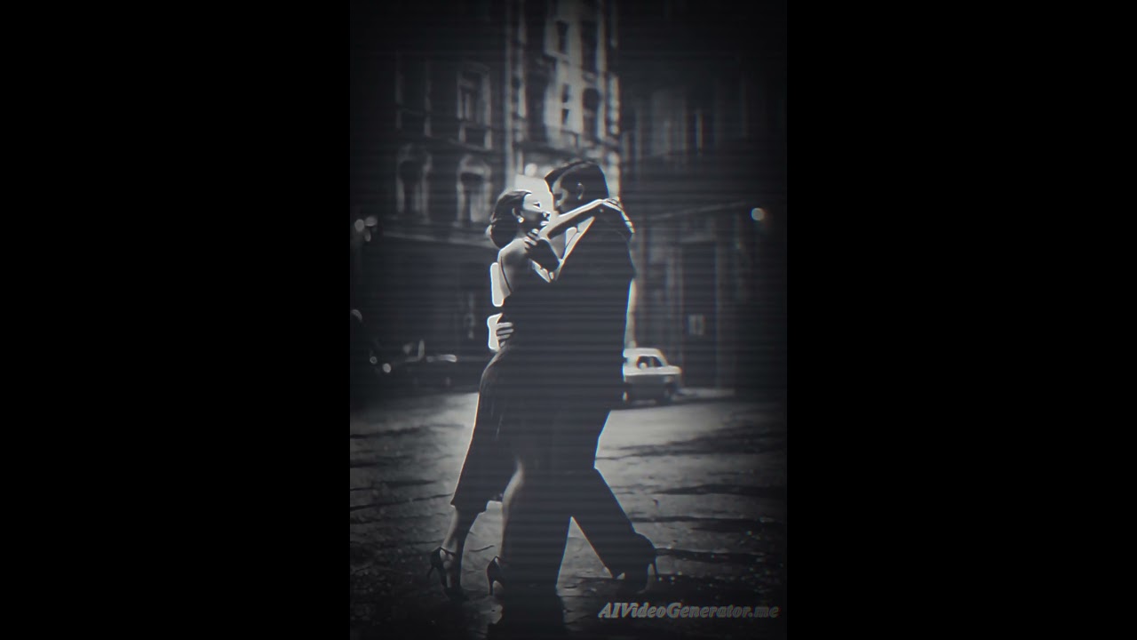 "Passionate tango dance of a couple of..."  