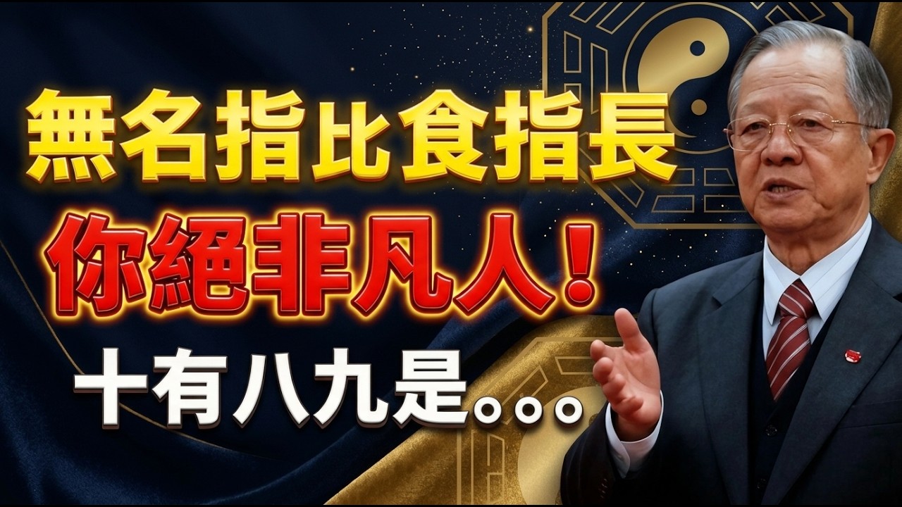 你的「無名指」比食指長嗎？命中注定不是一般人！多半隱藏這天賦...  #人生智慧 #命理 #哲學 #曾仕強 #易經 #正能量