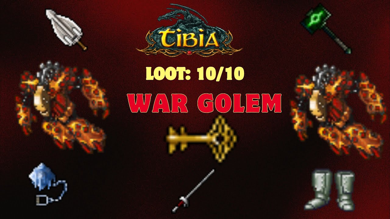 Zapraszam na moje przygody gry jedną ręką w Tibie tym razem 2 godziny Prey loota 10/10 na War Golemy