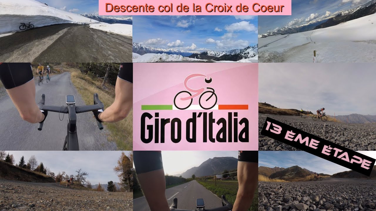 Giro d'Italia 13ème étape la descente du col de la croix de coeur