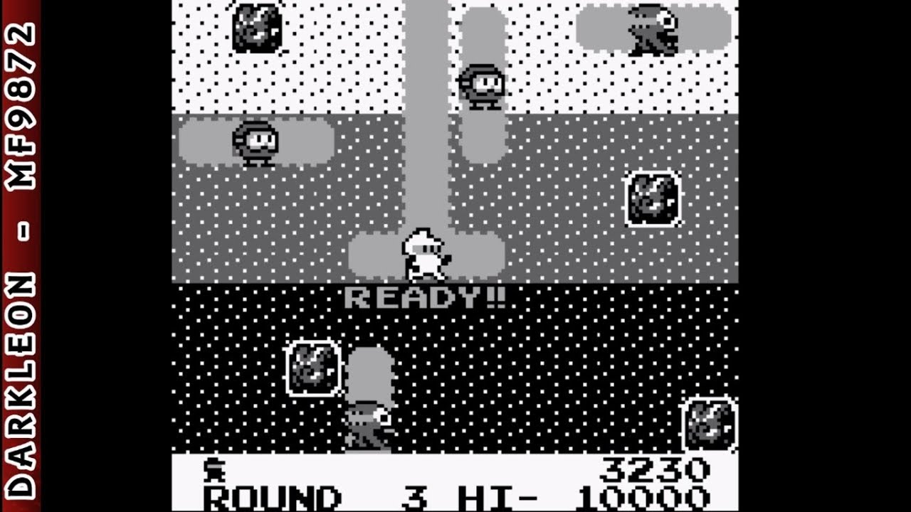 Game Boy - Dig Dug © 1992 Namco - Gameplay