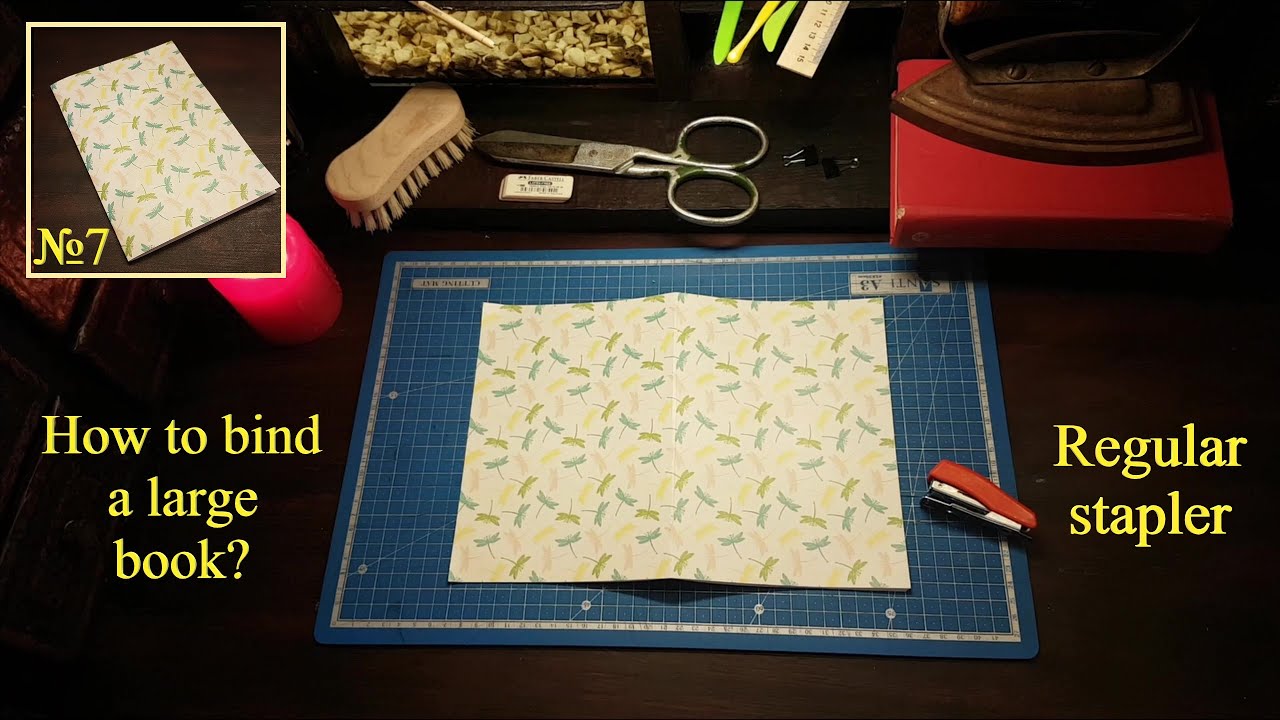 How to staple a book or notebook (saddle stitch)