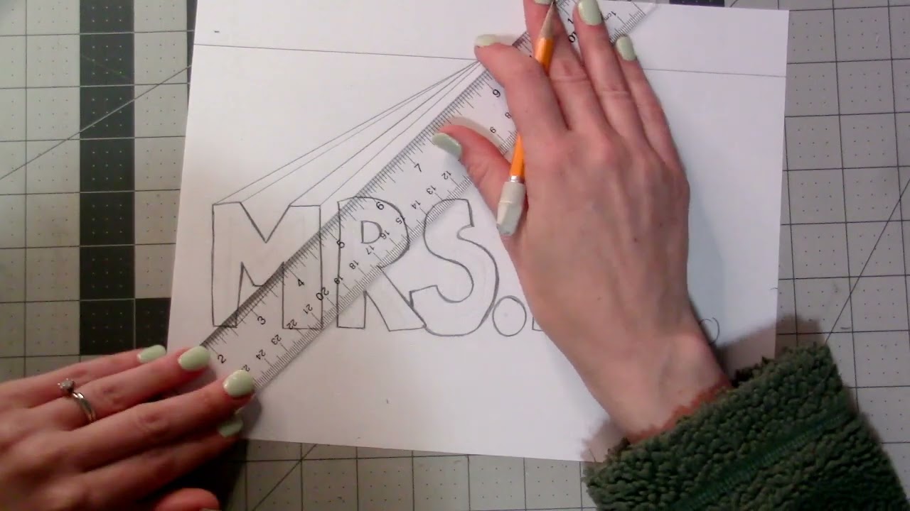 1. 1 Point Perspective Names - Drawing the Name