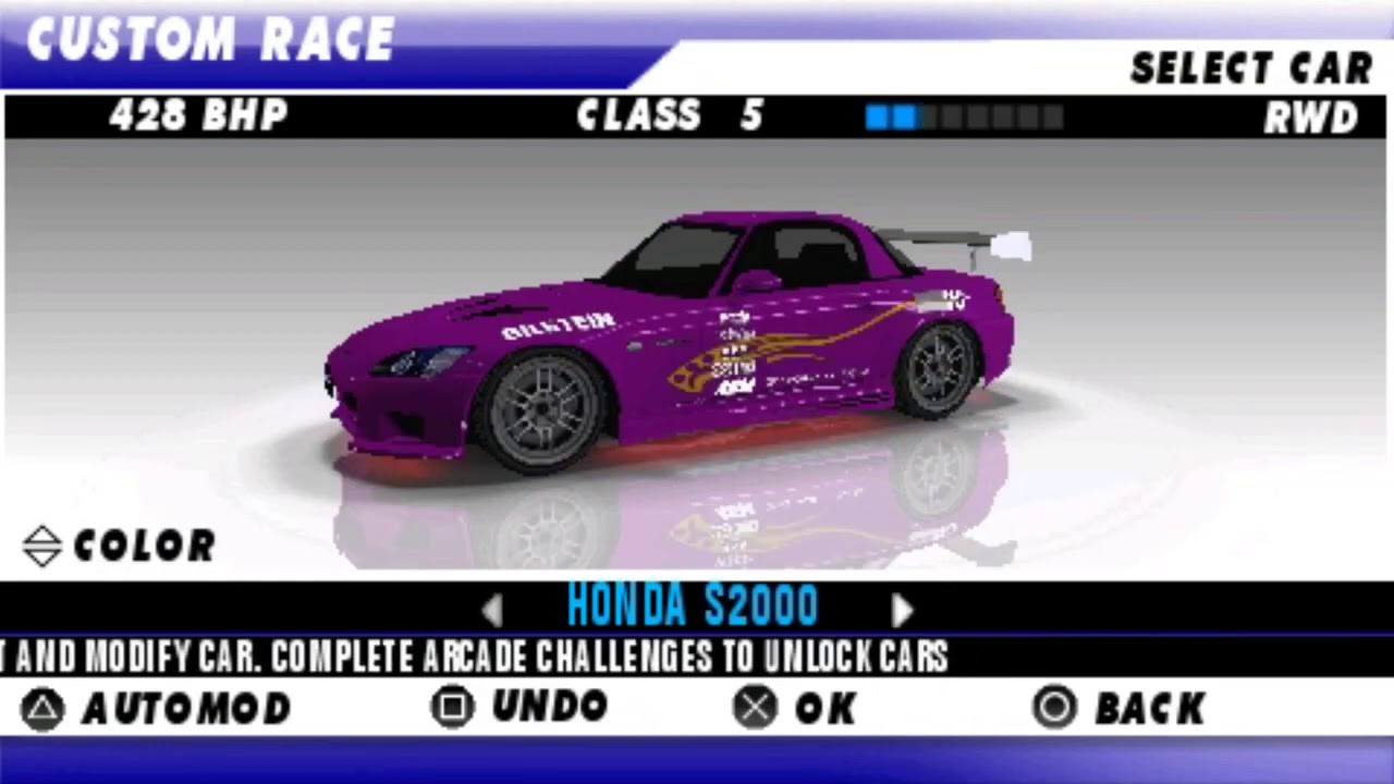 Juiced Eliminator All Cars (PSP)