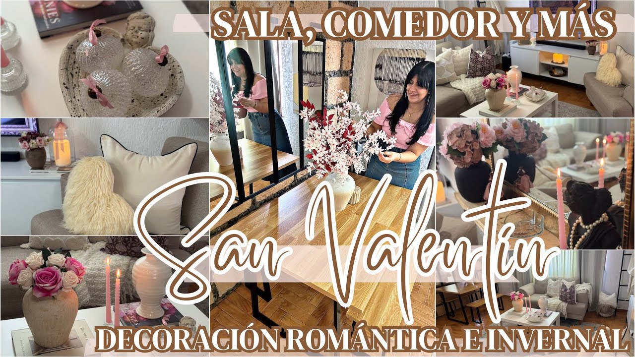 🎀 DECORACIÓN ROMÁNTICA DE SAN VALENTIN PARA TU SALA, COMEDOR Y MÁS | DECORACIÓN DE SAN VALENTIN 