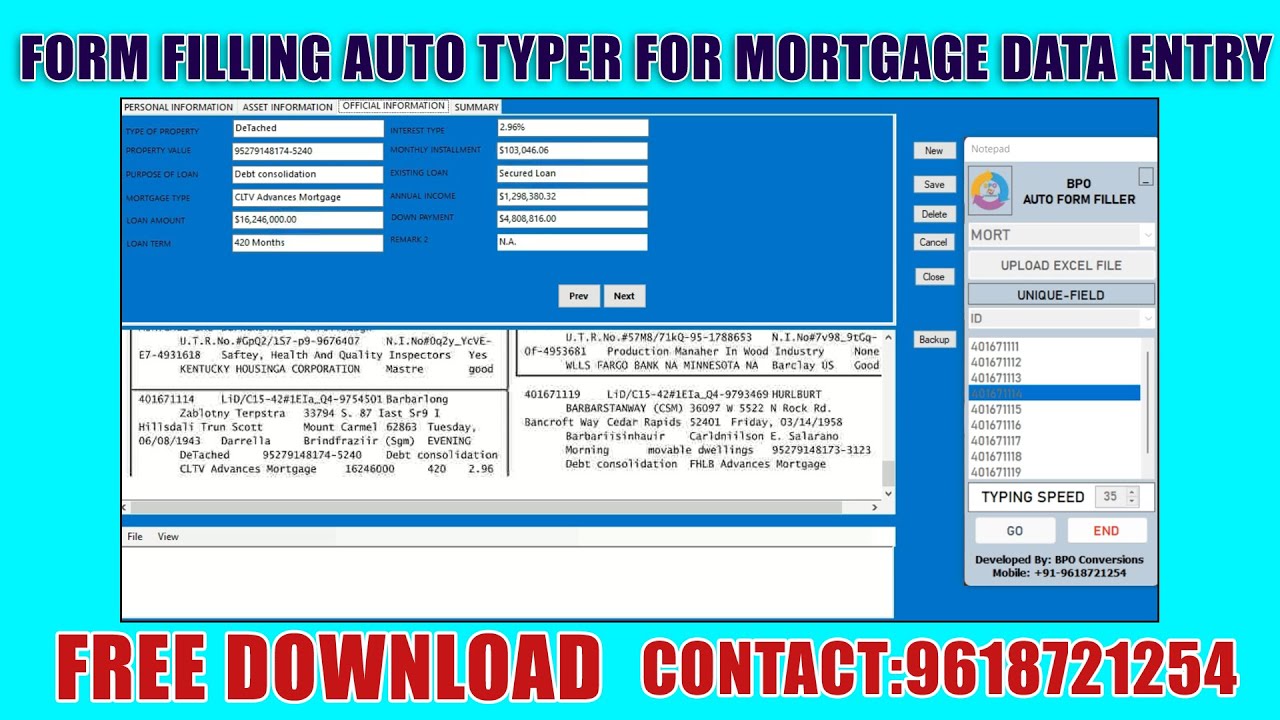 Mortgage Auto Form Filling Software | Mortgage Auto Form Filler