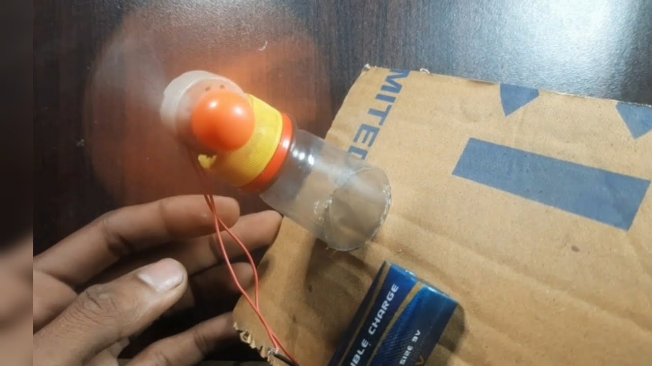 How To Make DC Fan With Plastic Bottle Stand 