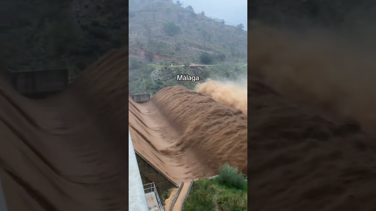 Incredible Footage of Nature's Power During #Malaga #Floods🌪️😳 #dana #shorts