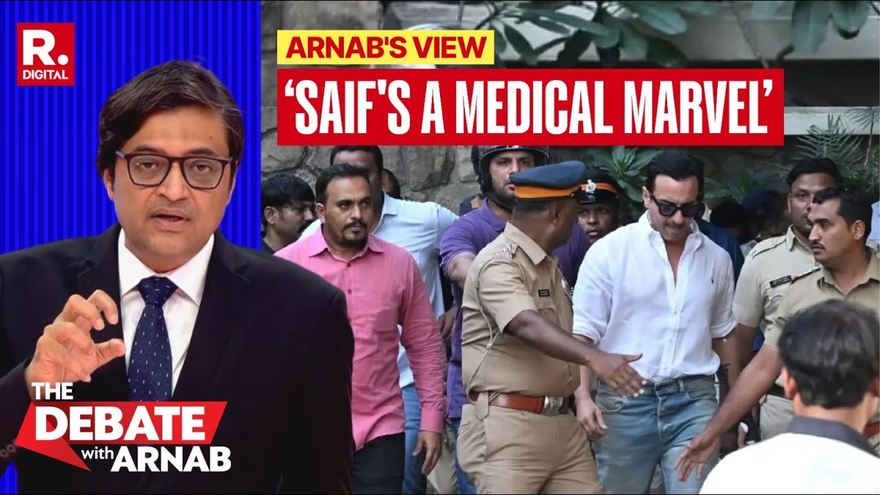 Arnab's Straight Questions On Saif's Avengers-Like Walk Out Of Hospital After 6.5 Hrs Surgery