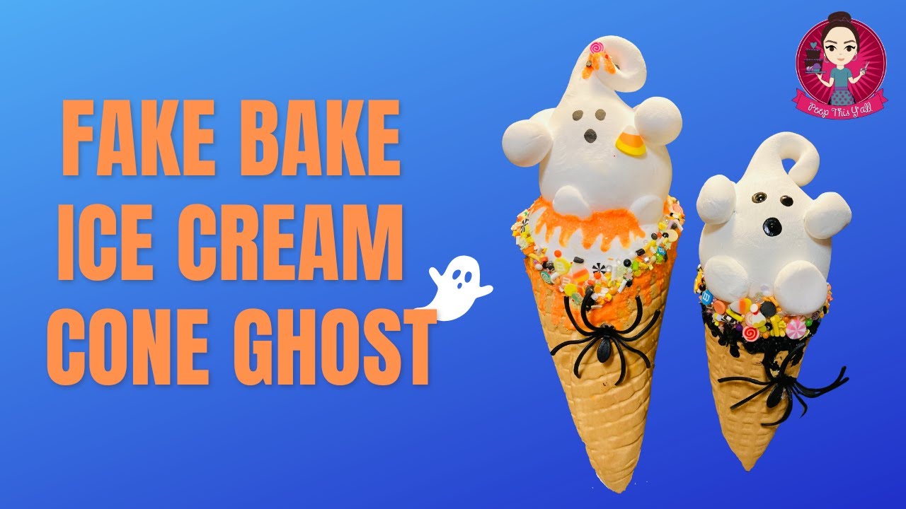 Fake Bake Ice Cream Cone Ghost!