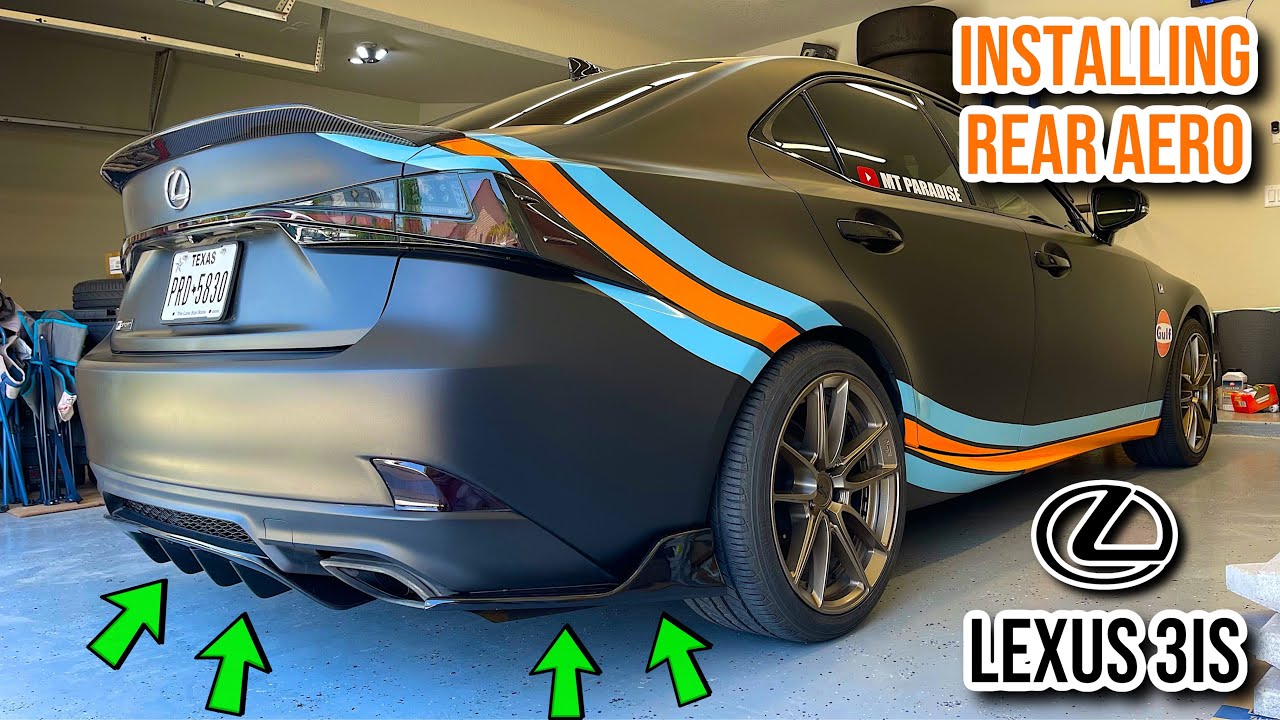How To Install Lexus 3IS Rear Aero. Rear Bumper Fins/Spats & Diffuser