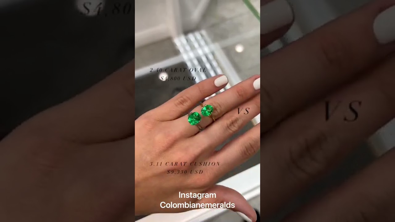Emerald Oval cut shape Versus cushion cut shape? What is the difference?