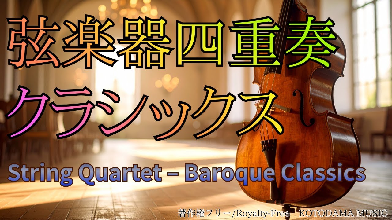 【3時間】弦楽四重奏クラシックス🎻バッハ＆ヴィヴァルディ（四季全楽章収録）/String Quartet Classics | Bach & Vivaldi | 3H BGM【Free BGM】
