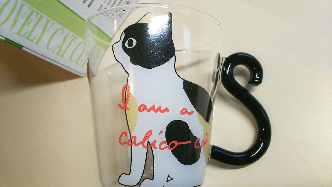 220ml Cat Glass Mug Coffee Tea Milk Cup  -  WHITE