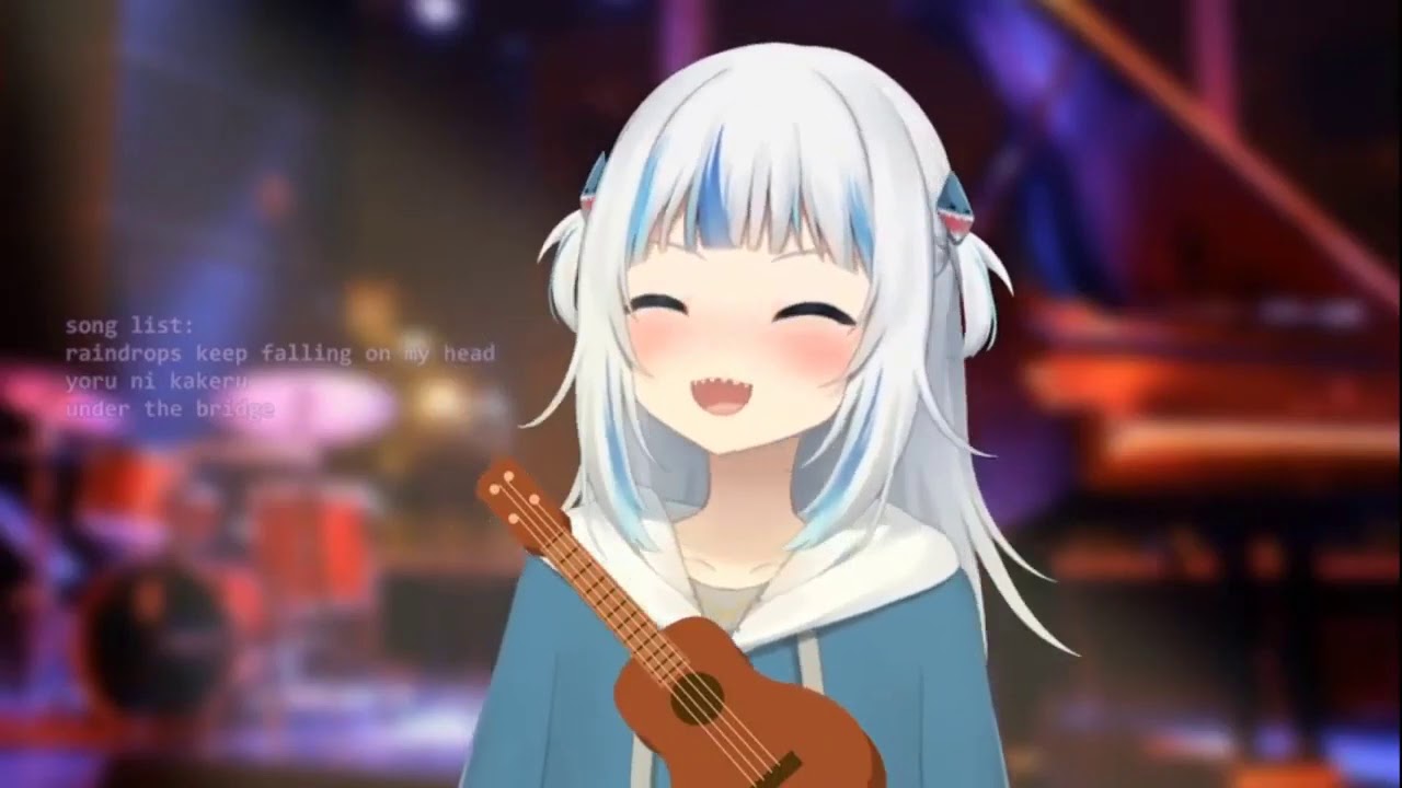 Gawr Gura Sing and play Hey Soul Sister (ukulele version)