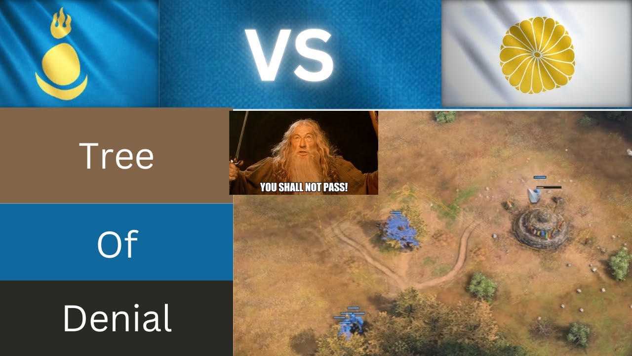 Conq III Mongol Player's Town Center Defeated by Tree | Age of Empires IV