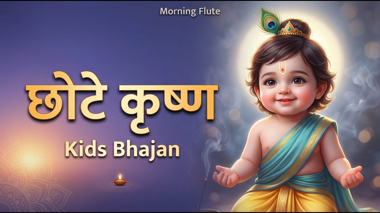 छोटे कृष्ण की मॉर्निंग बांसुरी ✨ (बच्चों के लिए प्यारा भजन)