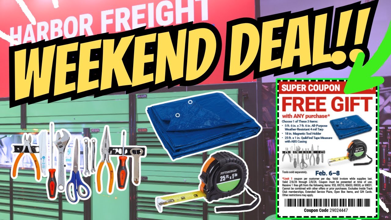 Harbor Freight FREE GIFT This Weekend! (Feb 6-8) Don't Miss Out!