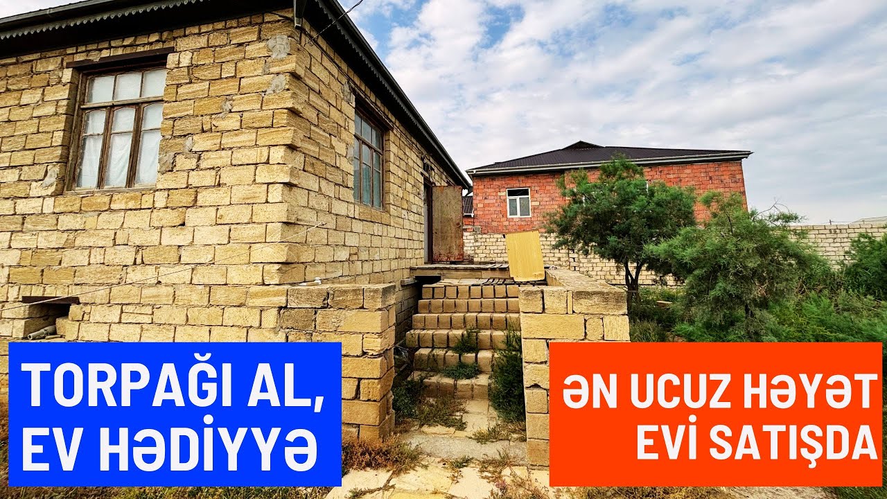 ÇOX UCUZ! Torpaq Qiymətinə Həyət Evi SATILIR