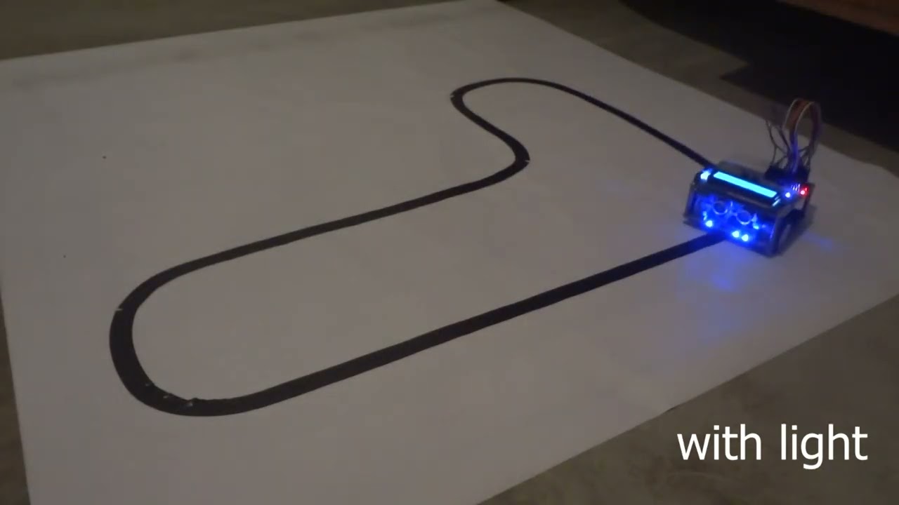 inspire line follower without pid and with pid comparison