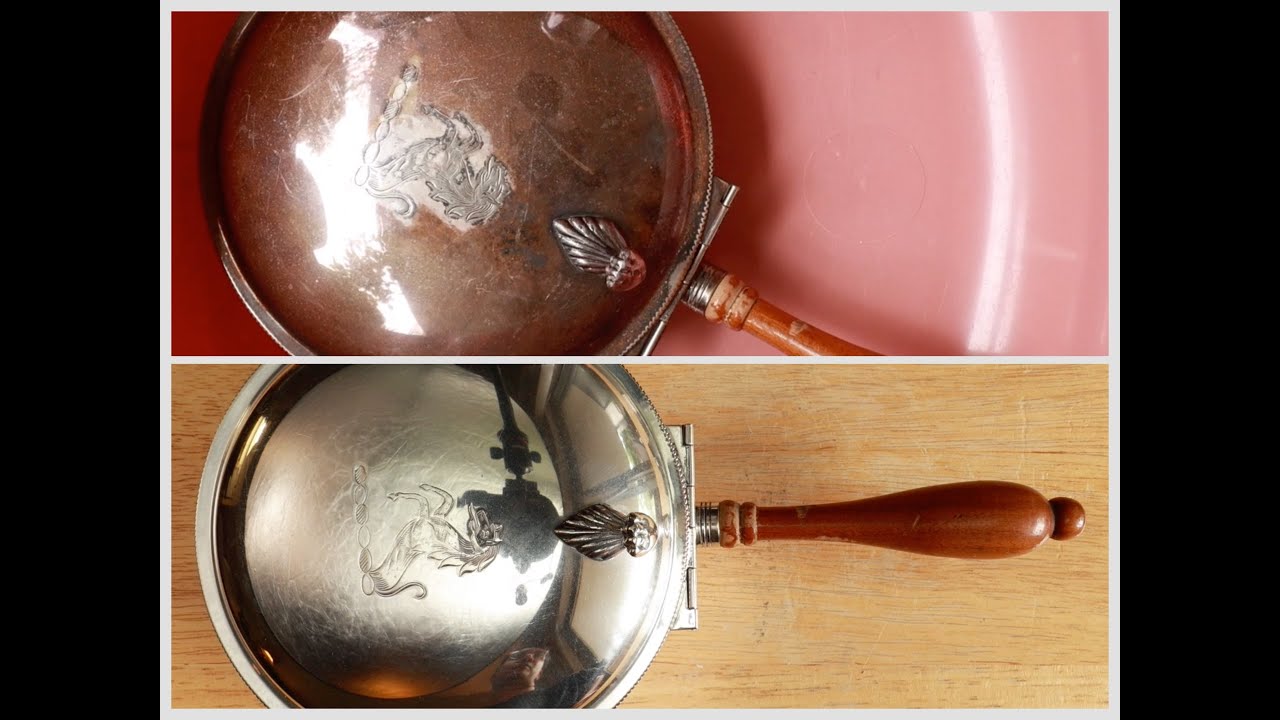 Restoring a Thrifted Sterling Plated Silent Butler | TarnX + Wright’s Silver Polish